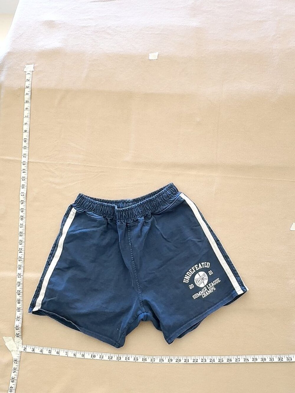 Undefeated Summer League Champs Blue Shorts Mens Size Medium M